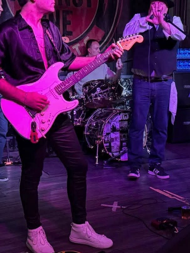 Mostly Hip full band on stage