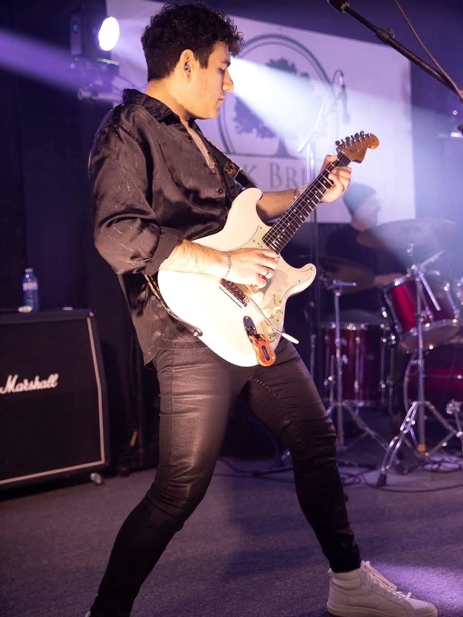 Mostly Hip guitarist performing